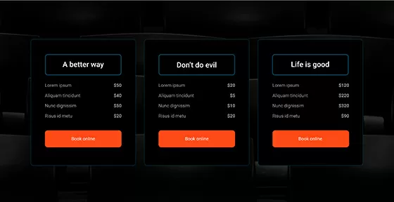 Pricing Table Dark PTD-PRO-107