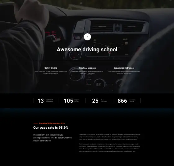 Driving School Page DSPT-PRO-01