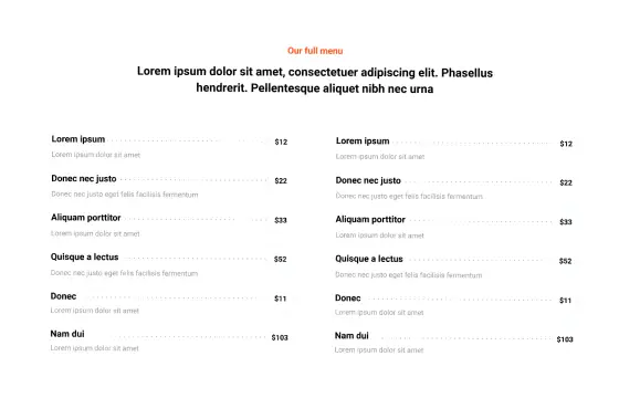 Pricing Table Light PTL-PRO-30