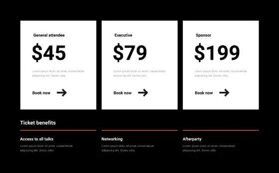 Pricing Table Dark PTD-PRO-101