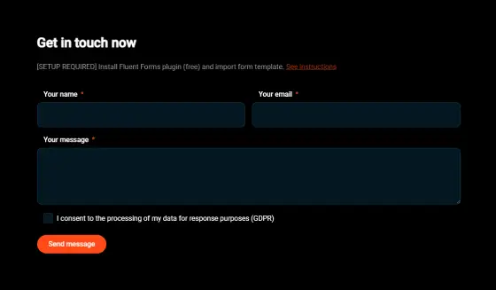 Contact Form Dark CTFD-PRO-02