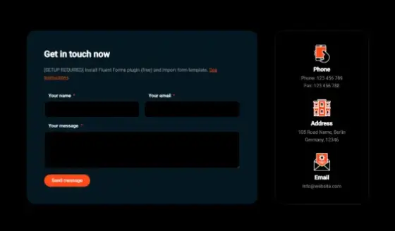 Contact Form Dark CTFD-PRO-17