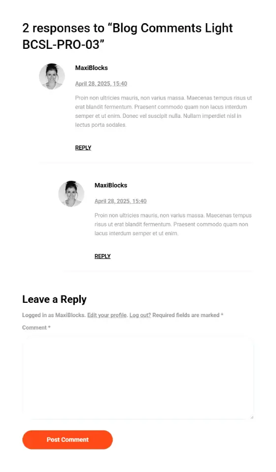 Blog Comments Light BCSL-PRO-03