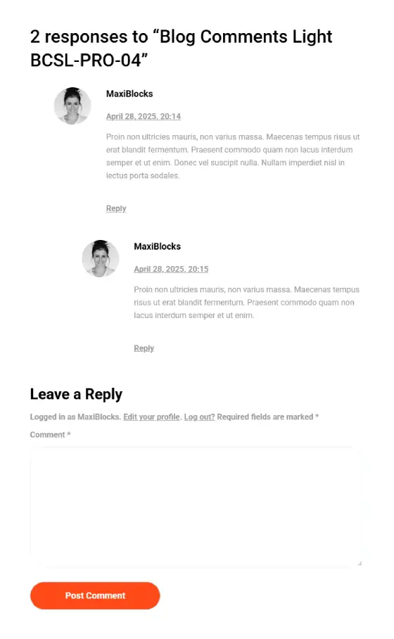 Blog Comments Light BCSL-PRO-04
