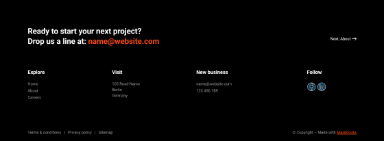 Pure Footer Dark PFD-PRO-65