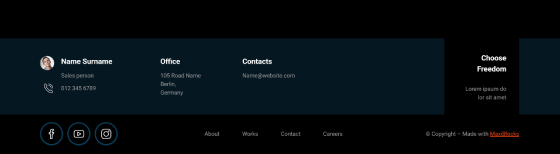 Pure Footer Dark PFD-PRO-70