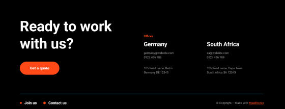 Pure Footer Dark PFD-PRO-91